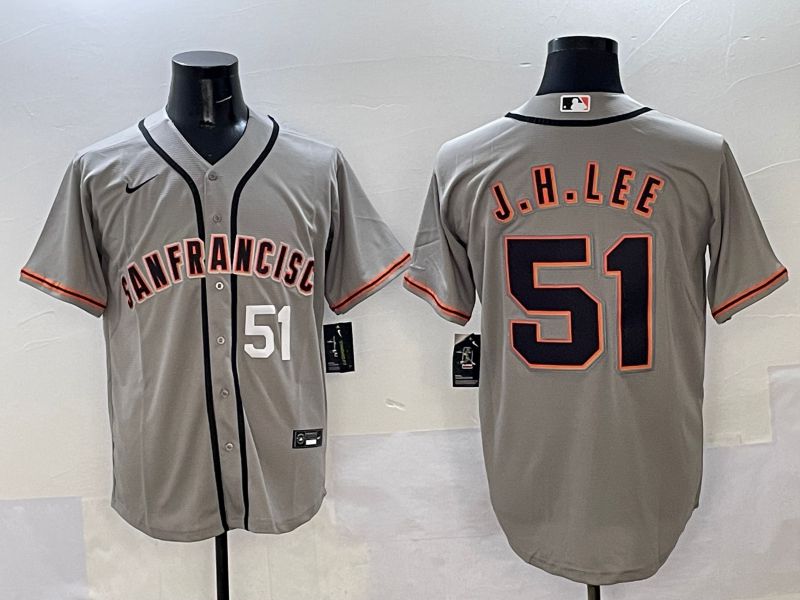 Men San Francisco Giants #51 J.H.Lee Grey Game Nike 2025 MLB Jersey style 32